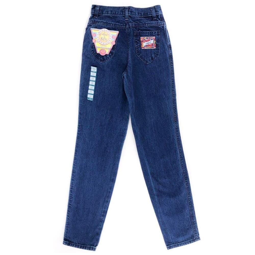 90s Chic high waisted girls jeans 1990s vintage NWT dead stock